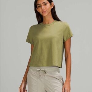 Lululemon Classic-Fit Cotton-Blend T-Shirt Green